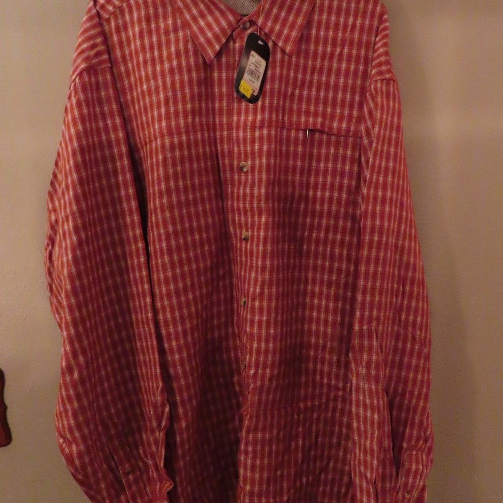 Alpine Design Men's Long Sleeve Shirt; Red Brick; Size XL; Button Up; NEW